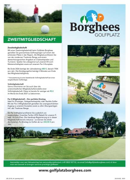 Angebot Zweitmitgliedschaft